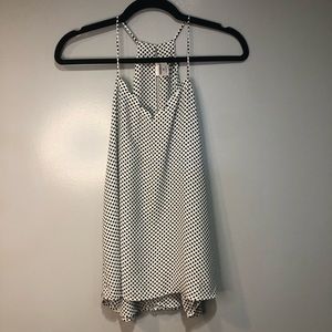 Express Polka Dot Scalloped Tank